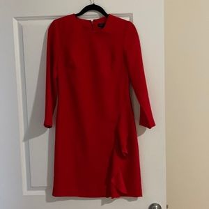 Banana republic red dress ruffle